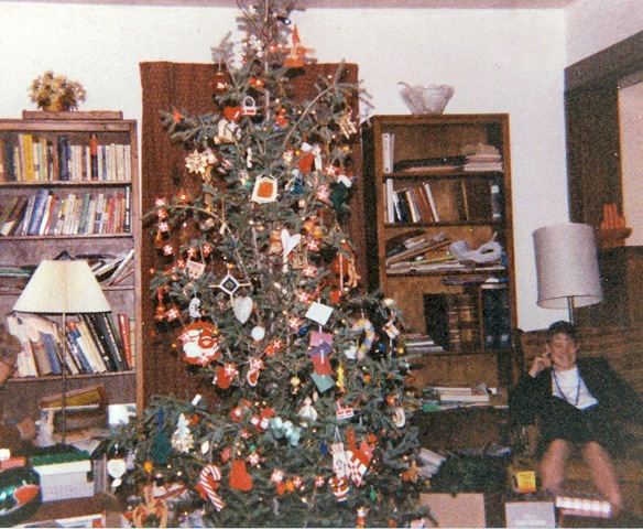 [Christmas tree and Lyn Strandskov on Lyndale 1988[2].jpg]