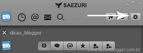 Configurações do Saezuri Configurações do Saezuri