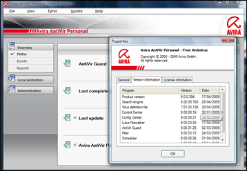 interface do Avira