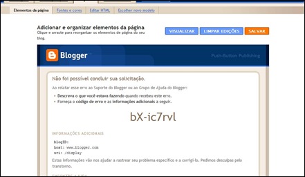 Bug no Blogger