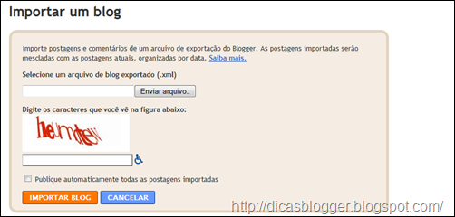 importar blog