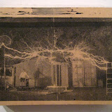 Kate Bae: Redneck Blues, Silkscreen on wood Kate Bae