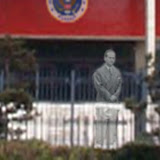 Return of the Atomic Ghosts (1 of 3)gregory sholette set of 3 C-prints 8 X 10 inches eachNotes: CIA ousted Guatemalan president Jacobo Arbenz Guzman (1913-1971) re-appears in a garden behind the US Embassy in Guatemala City Gregory Sholette