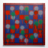 dan levenson untitled grid painting, acrylic, spraypaint and silkscreen on canvas14 Dan Levenson