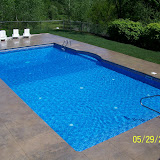 large rectangle pool heated by gas in Middleton, MA
