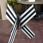 Mariposa a la entrada del Museo Rayo