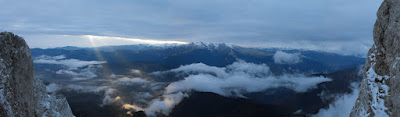 Piatra Craiului. Creasta sudica - panorama