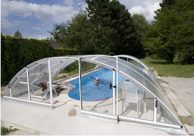 abri piscine : vue de facade klasik andel idealcover