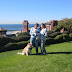 Mom and I with the dogs at Corona Del Mar.