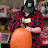 2008 Sally carving her first pumpkin.