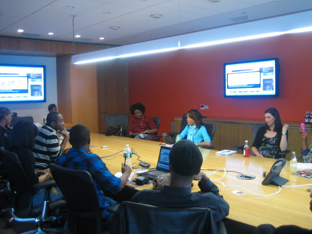 Tracy Ferguson at pre-screening in BET offices