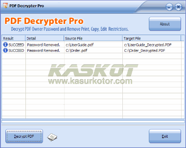 PDF Decrypter PRO 3 Serial, Hapus Password dari PDF yang Diproteksi