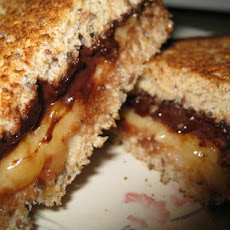 Mashed Banana and Nutella Sandwich
