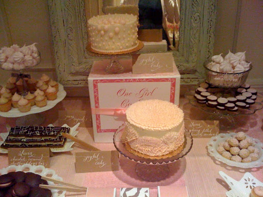 The cakes, cookies, and treats from One Girl Cookie...yum!