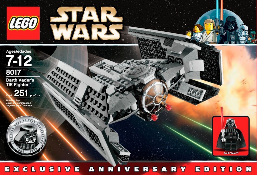 Bricker - Brinquedo contruído por LEGO 8017 Darth Vader's TIE Fighter