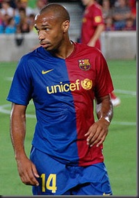 Thierry Henry with Barcelona
