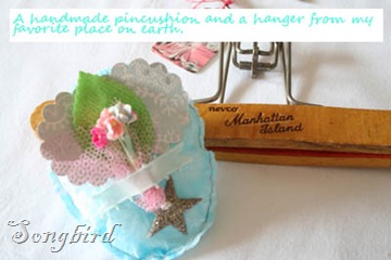 Pincushion and hanger
