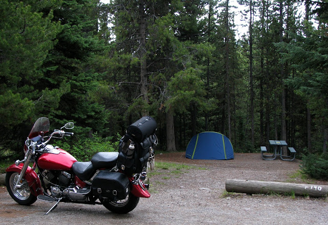 Motorcycle Camping Grand Tetons