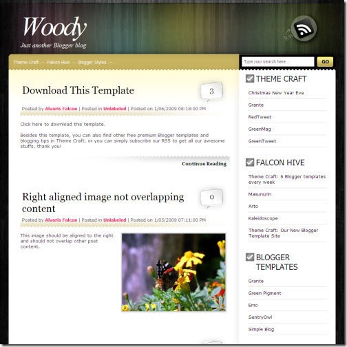 woody-blogger-template