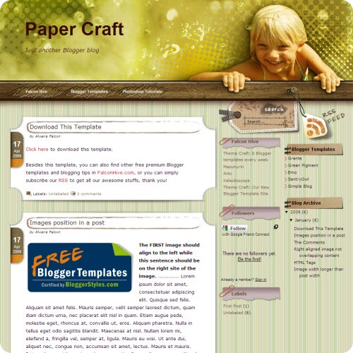 paper-craft-blogger-template