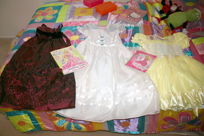 Three Gowns and 2 Barbie Books