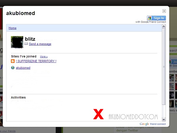 Pemilik blog disable profile Pemilik blog disable profile