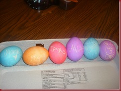 after colored eggs