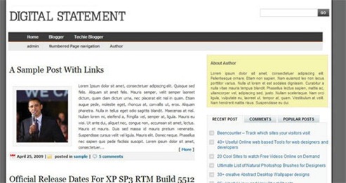 free-wordpress-converted-magazine-style-blogger-template-3-column- digital-statement free-wordpress-converted-magazine-style-blogger-template-3-column- digital-statement