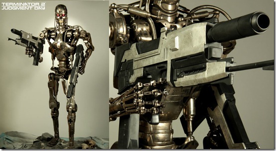 Életnagyságú T-800-as modellek front