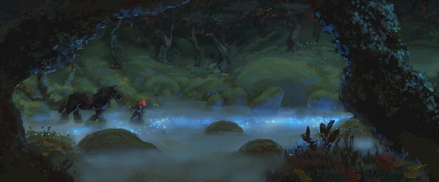 "BRAVE"  HIGHLAND OF THE “BRAVE” -- The rugged and mysterious Highlands of Scotland serve as the backdrop for “Brave,” a new tale that joins the land’s ancient lore—stories of epic battles and mystical legends passed down for generations. Directed by Mark Andrews and Brenda Chapman, and produced by Katherine Sarafian, “Brave” is the grand adventure of Merida (voice of Kelly Macdonald), a skilled archer who confronts tradition, destiny and the fiercest of beasts to discover the true meaning of courage.  The film also features the voices of Emma Thompson, Billy Connolly, Julie Walters, Kevin McKidd, Craig Ferguson and Robbie Coltrane.  “Brave,” full of heart, memorable characters and Pixar’s signature humor, takes aim at theaters on June 22, 2012, and will be presented in Disney Digital 3D™ in select theaters.   ©Disney/Pixar.  All Rights Reserved.