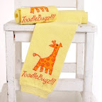 safari baby leg warmers cotton blend giraff on light yellow