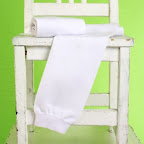 cotton blend baby leg warmers white