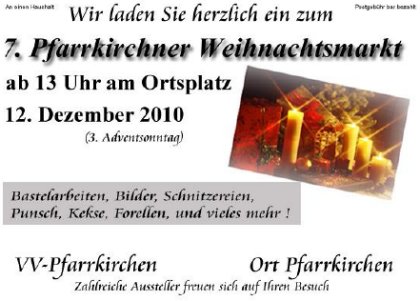 Einladung Weihnachtsmarkt 2010