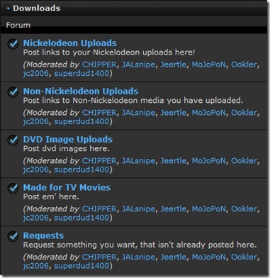 Classic nick toons downloads section