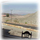 Lake Mead in distance (looking out a window)