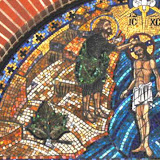 Mosaic detail - the Baptism of Christ