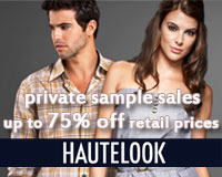 Designer brands at up to 75% off retail at HauteLook.com