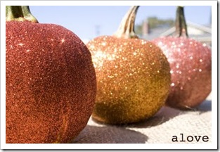 glittery pumpkins