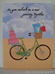 bicycle wedding card