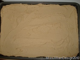 dough spread into the sheet pan