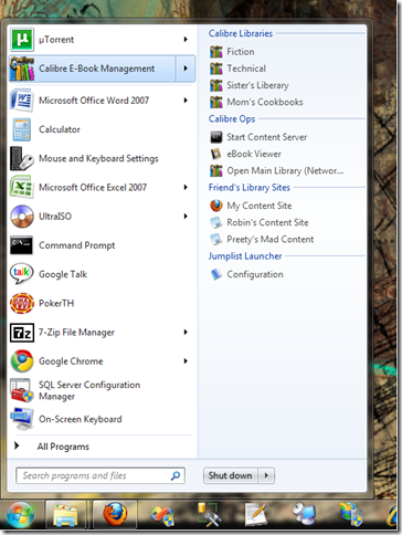 StartMenu Jumplist