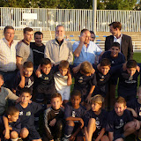 Antonio Rodrigo Torrijos y José Manuel García inauguraron el campo de césped artificial de San Jerónimo. 13-10-2009