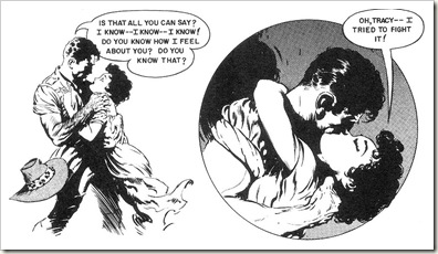 Frank Frazetta romance comics man woman kissing