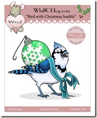 A223_Bird with Christmas Bauble