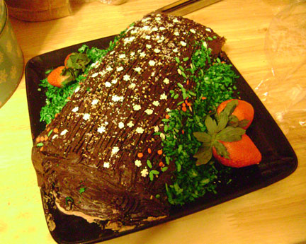 Buche de Noel (yule log cake)