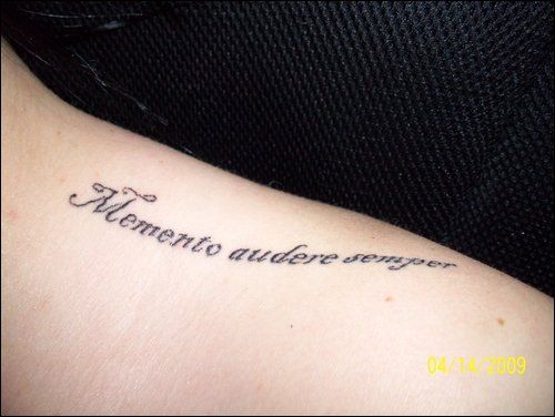 memento audere semper- remember to always be daring tattoo