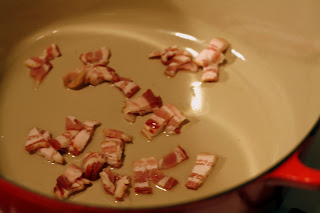 picture of bacon being sauteed