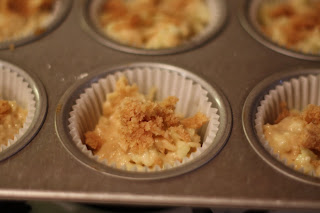 Sprinkle topping over each muffin