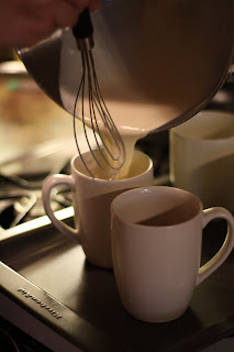 picture of pouring ingredients into coffee cups