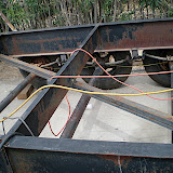 The diagonals being cut and clamped in place.